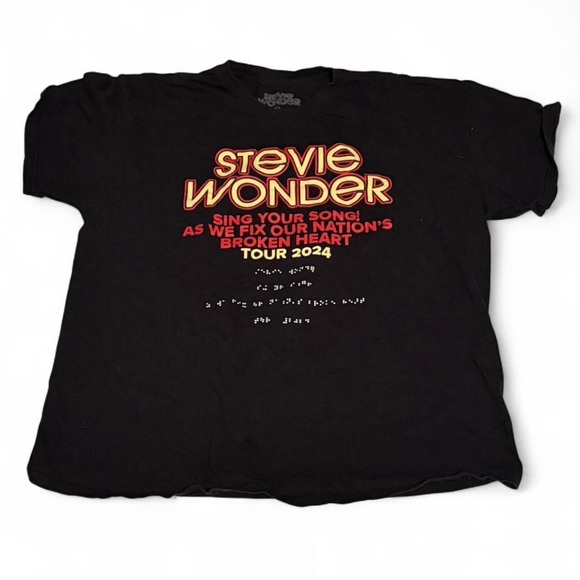 stevie wonder Other - Black Stevie Wonder Tour 2024 T-Shirt